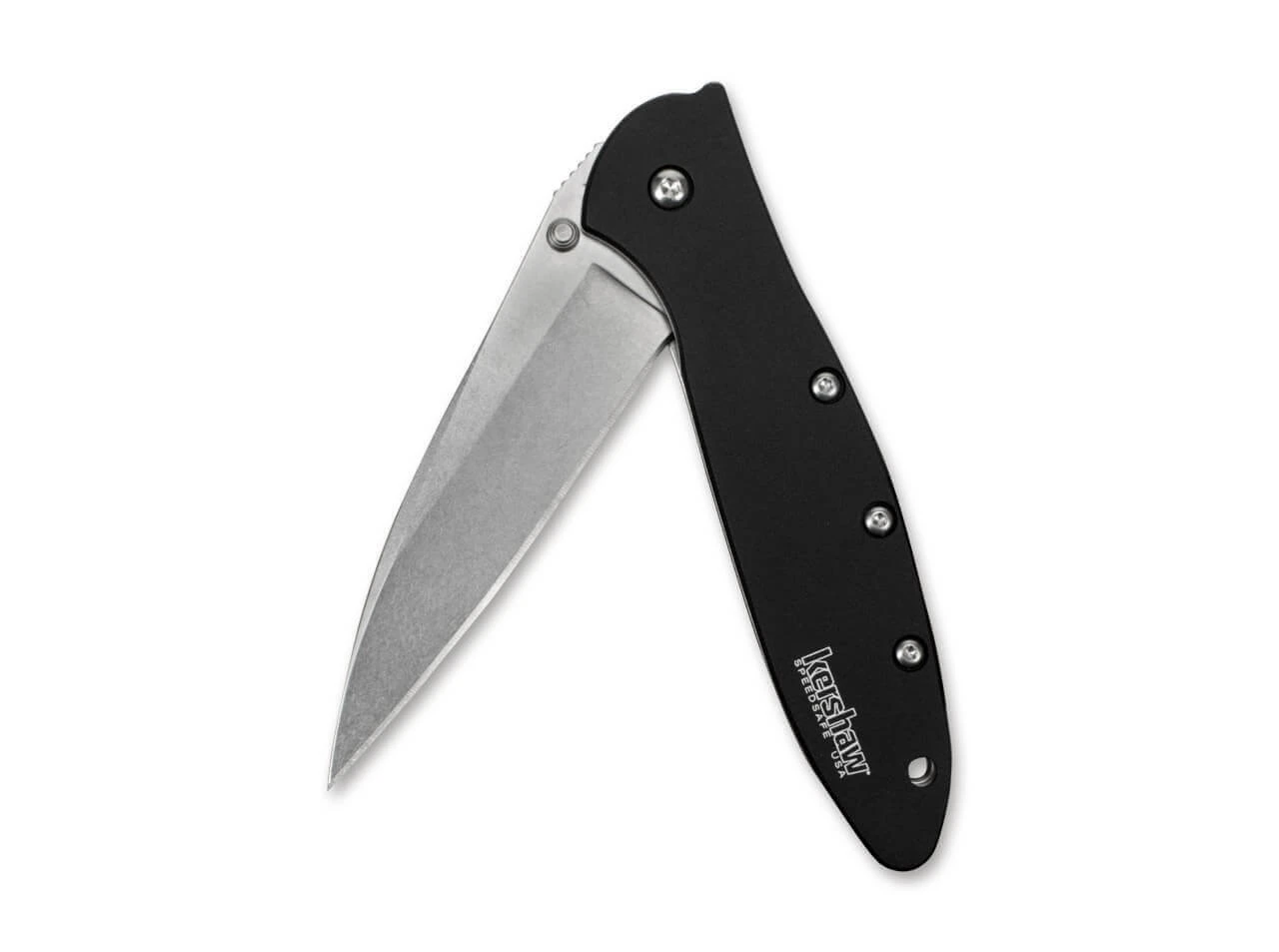 Kershaw Leek Black Stonewash 1 Kershaw Leek Black Stonewash